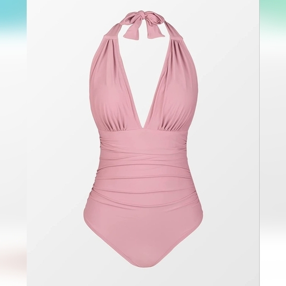 New!! Pink one piece swimsuit! Size small! Beach vacation travel fun swim pool - Picture 3 of 9